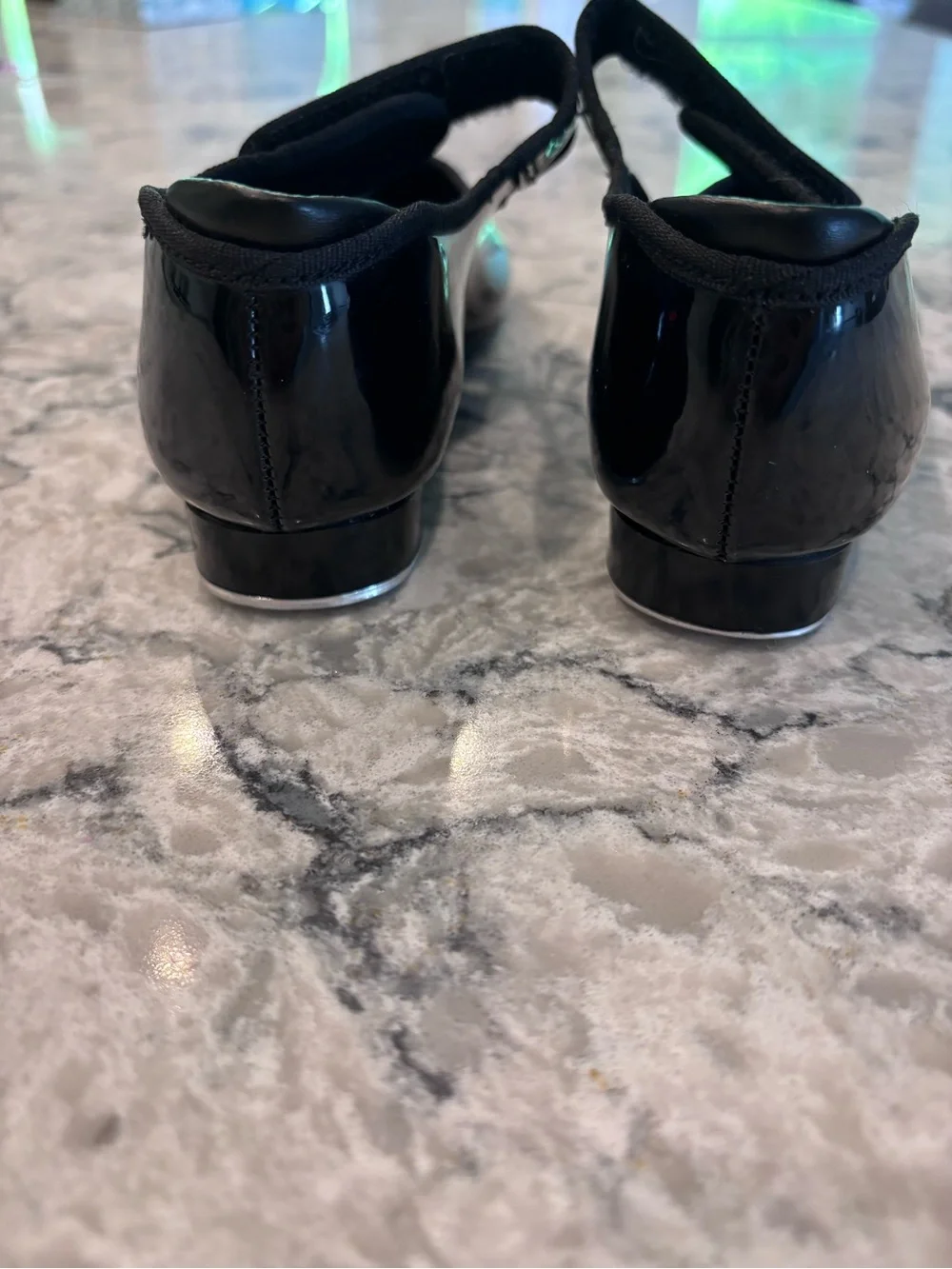 Black Theatricals Tap Shoes Velcro Strap Size 11